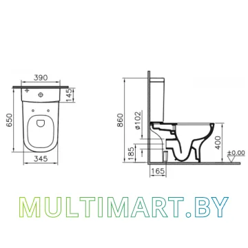 Унитаз Vitra D-Light 9014B003-7209 картинка 2